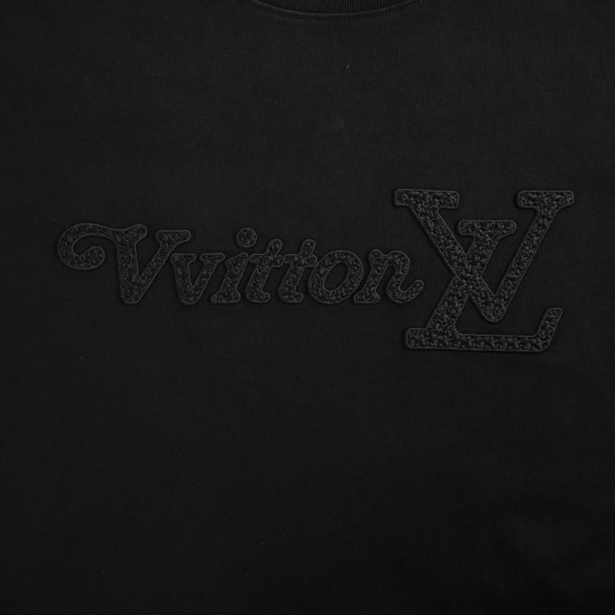 Textured Logo T-Shirt - Black