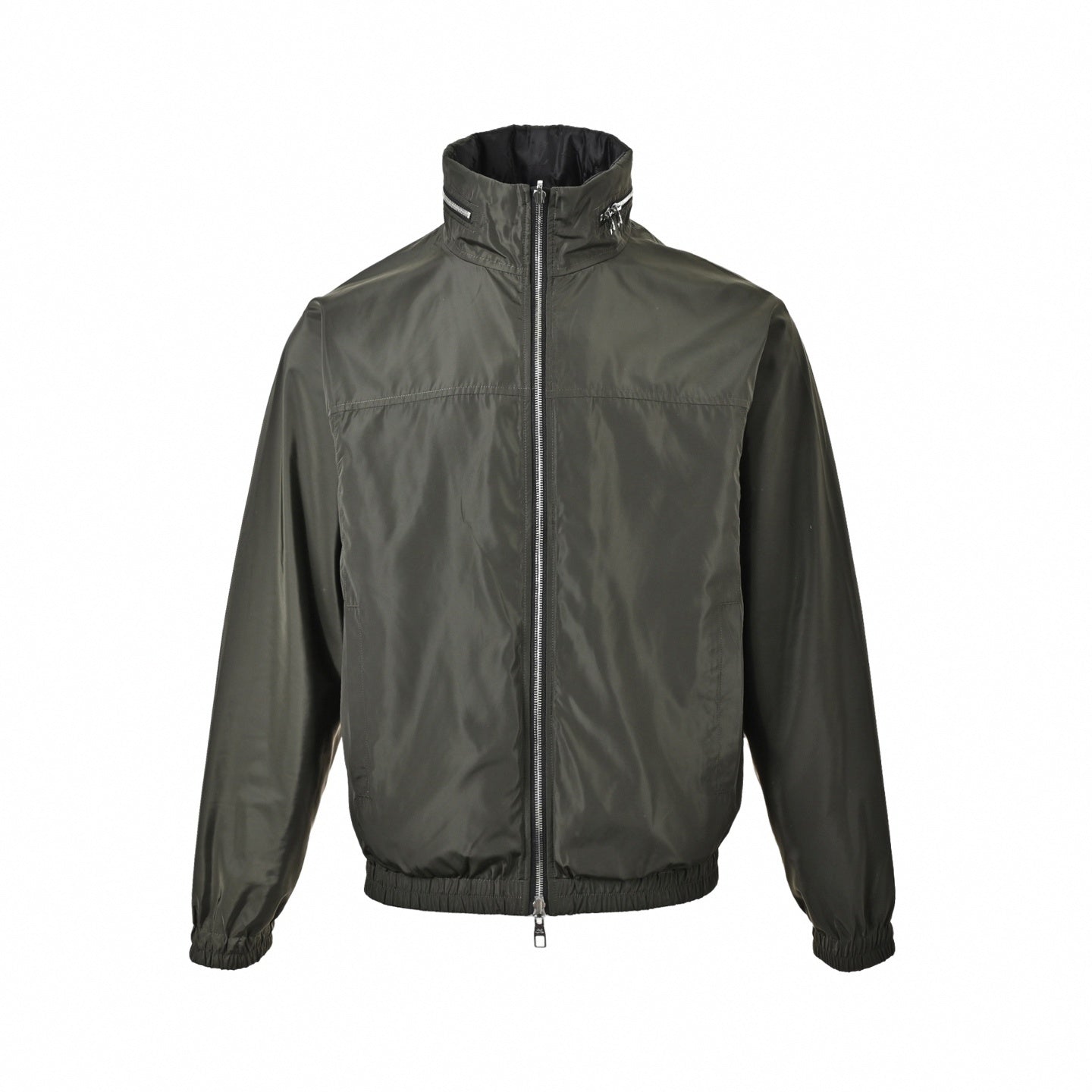 Reversible Tonal Monogram Jacket | Black & Olive Green