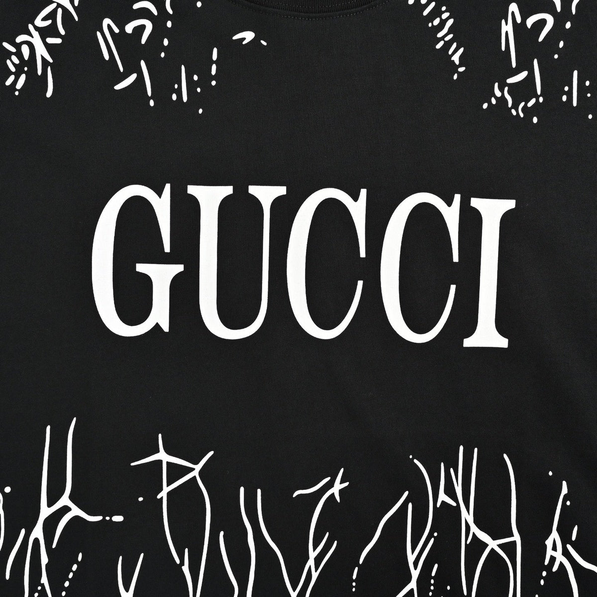 Abstract Line Print Logo T-Shirt
