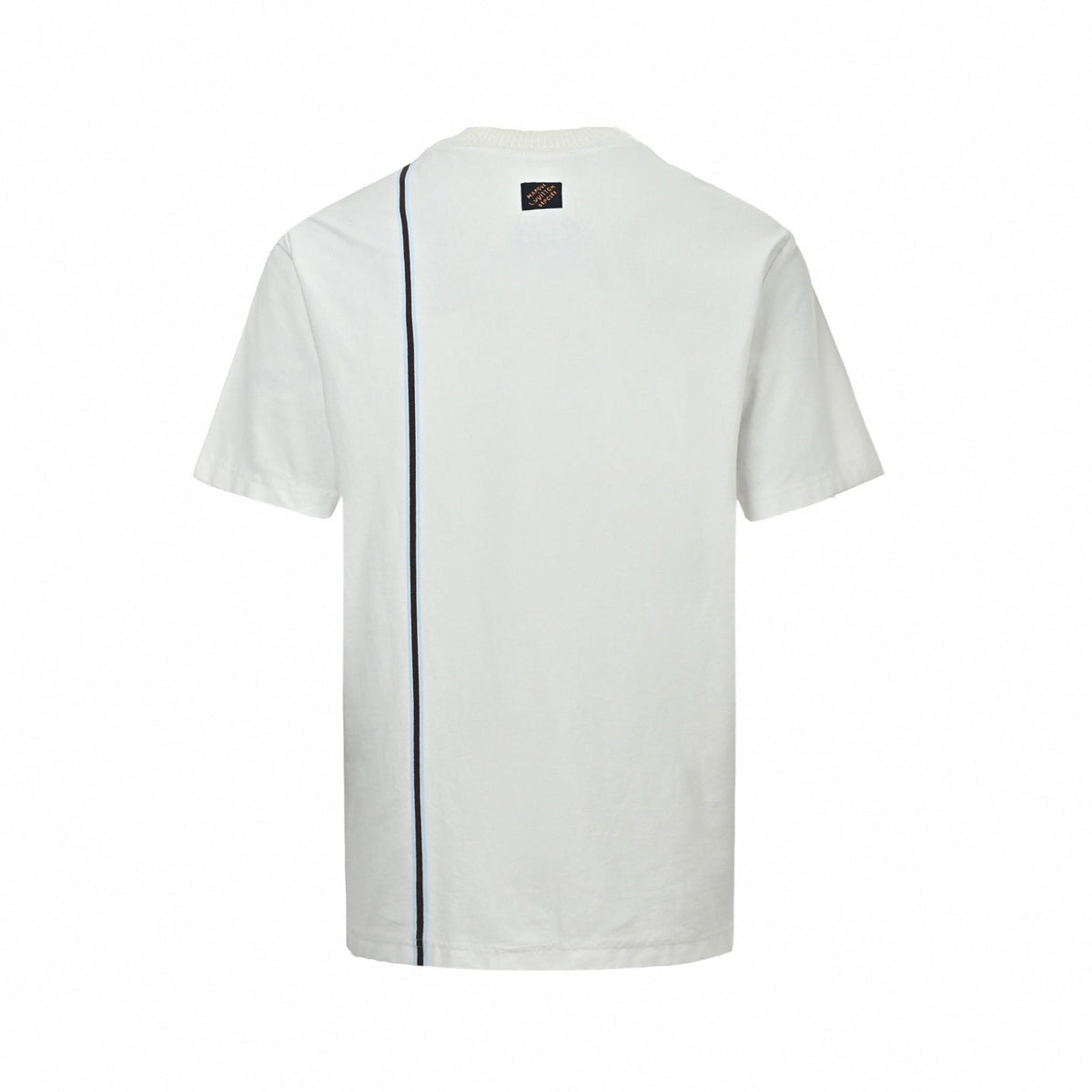 Embroidered Crown & Stripe T-Shirt | White