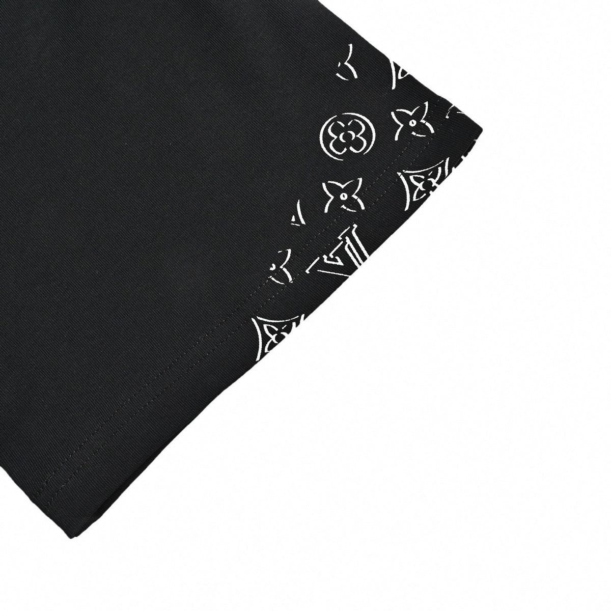 Stencil Monogram & Patch T-Shirt | Black