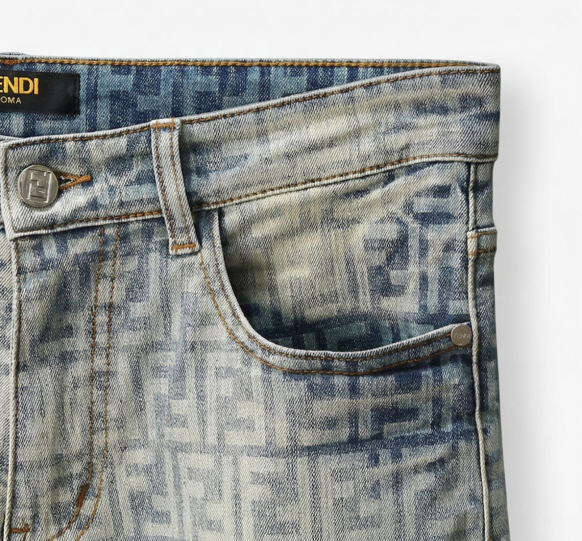 Zucca Monogram Jeans | Vintage Light Wash