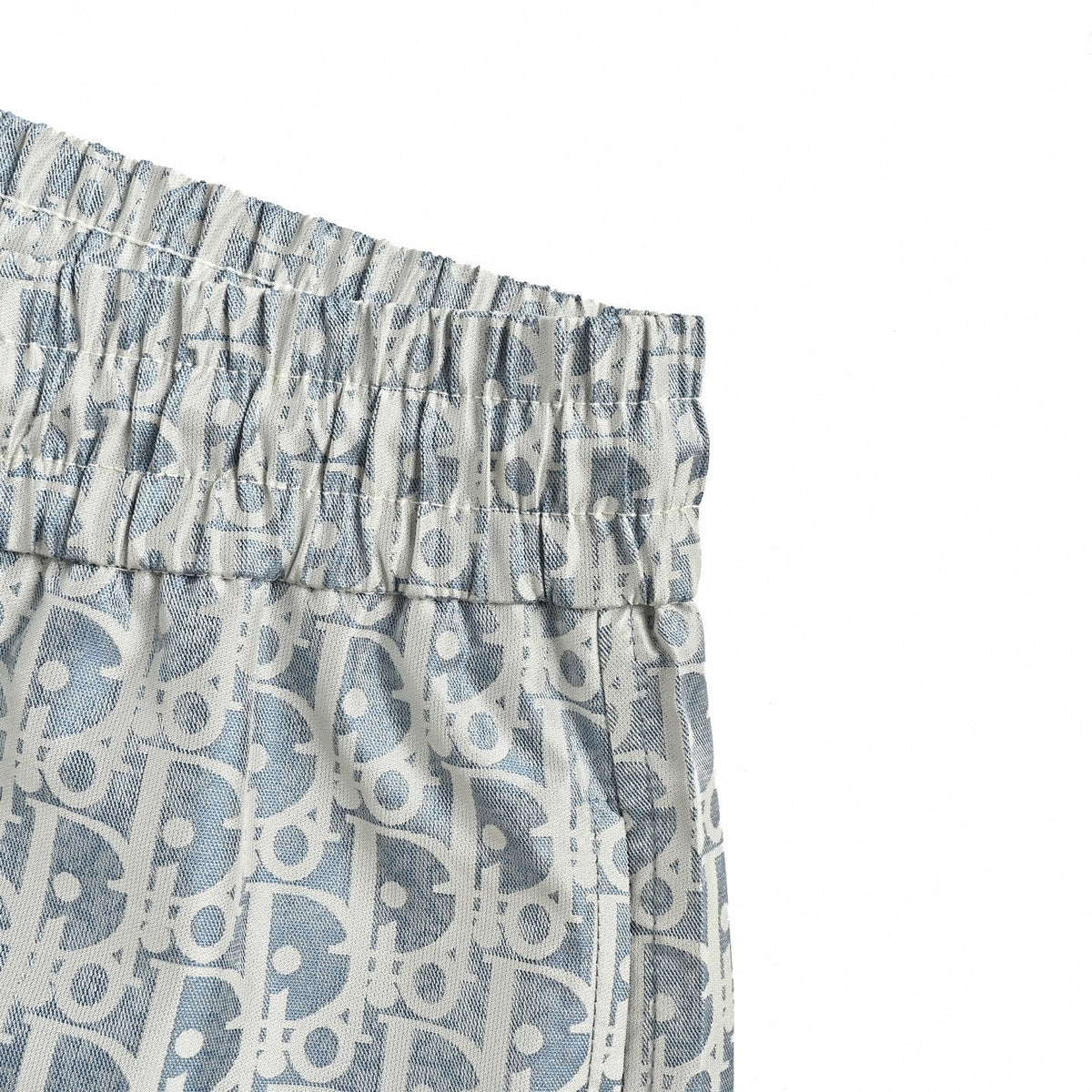 Oblique Jacquard Cotton Shorts | Light Blue
