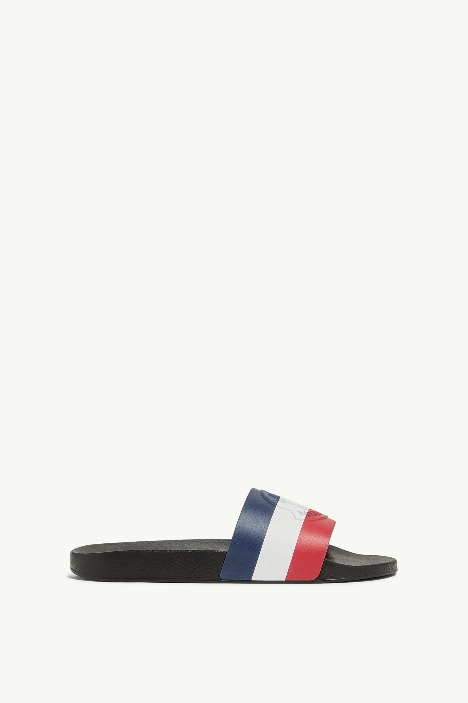 'Basile' Tricolor Rubber Slides | Black Footbed