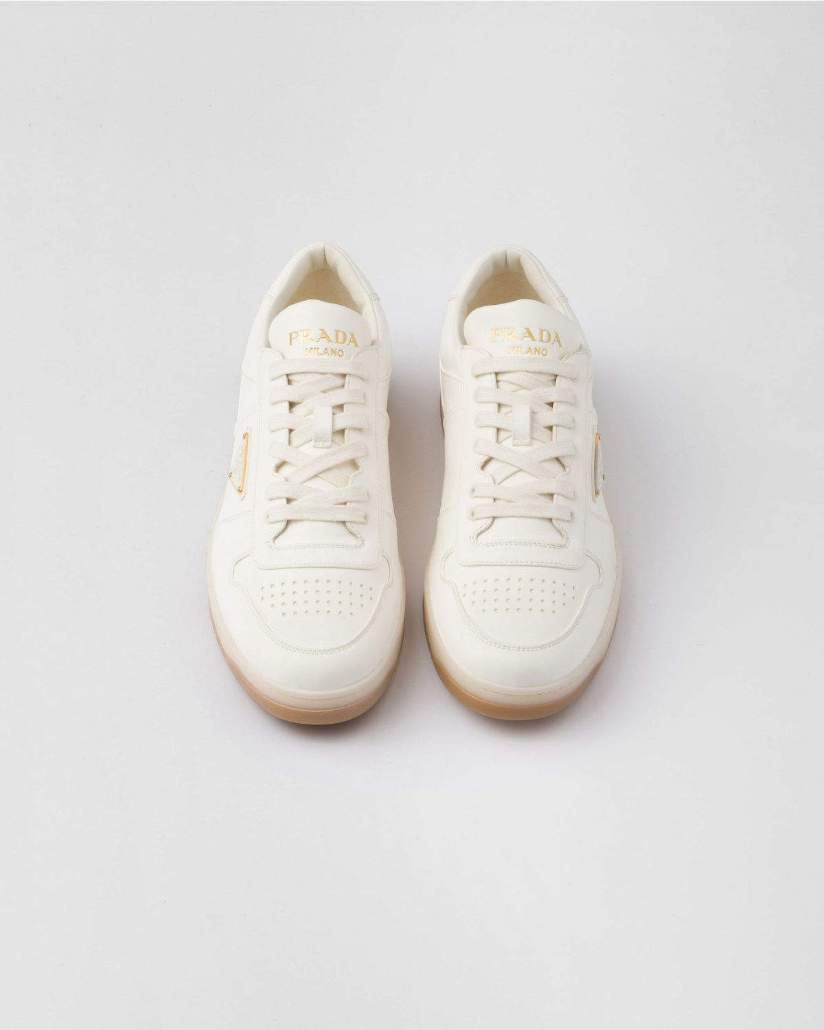 Downtown Leather Sneakers | White & Gold