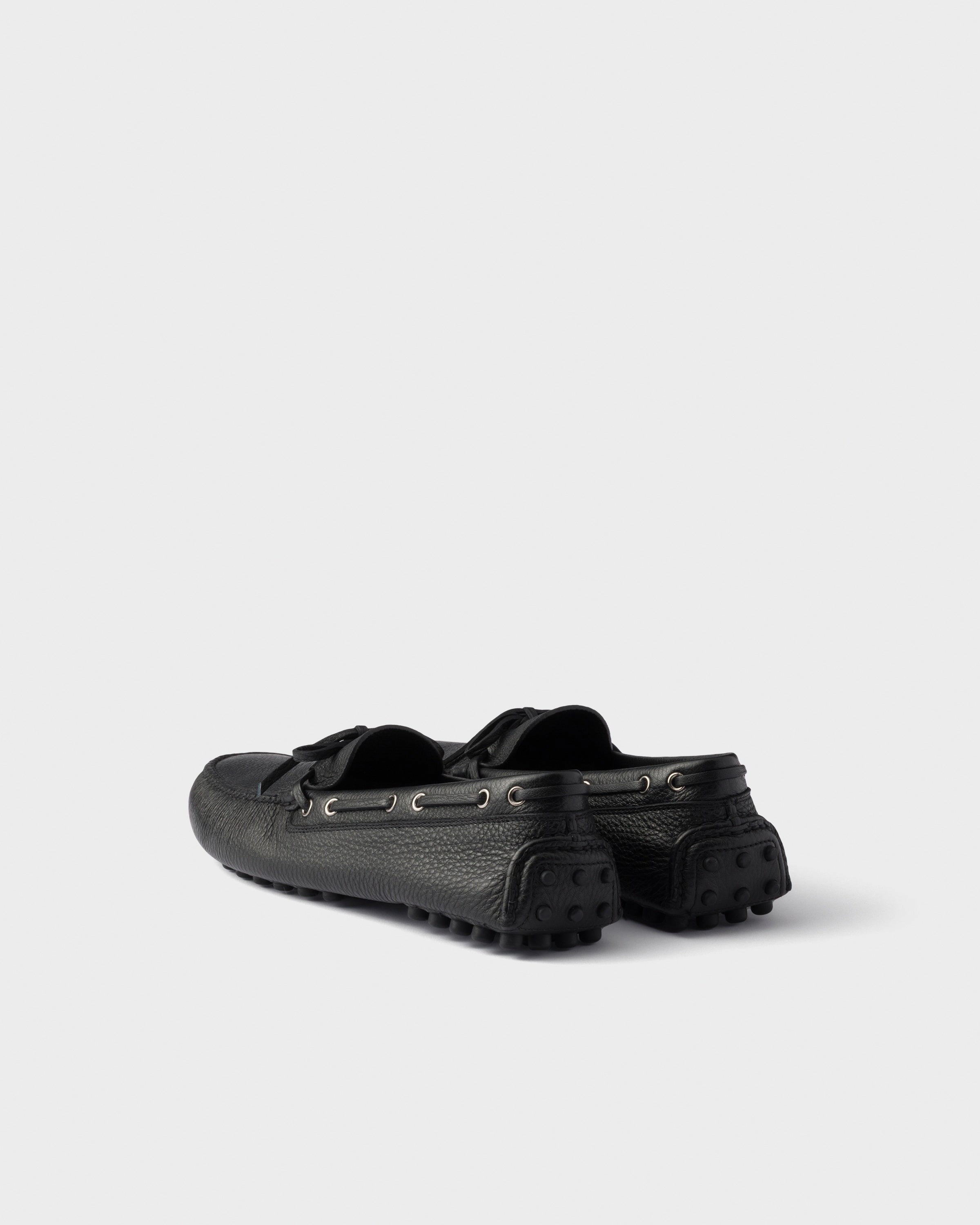 Leather Driver Loafers | Black