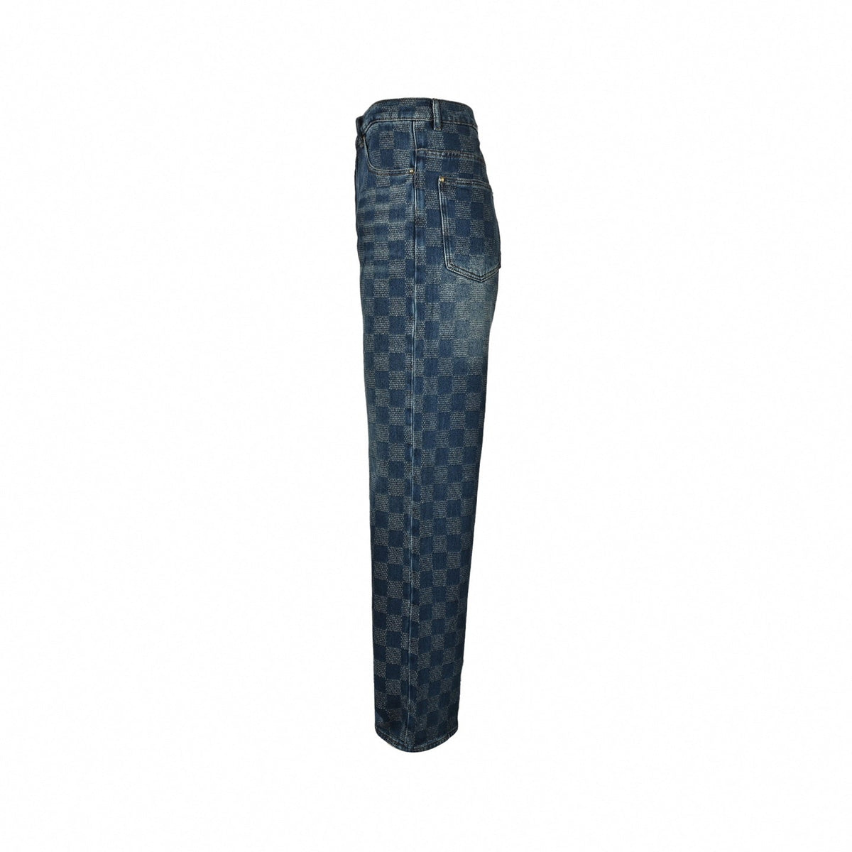 Damier Signature Denim Jeans | Indigo Wash