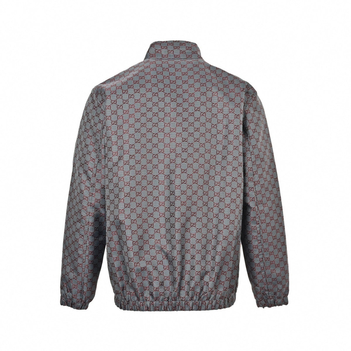 GG Houndstooth Zip Jacket | Grey & Red