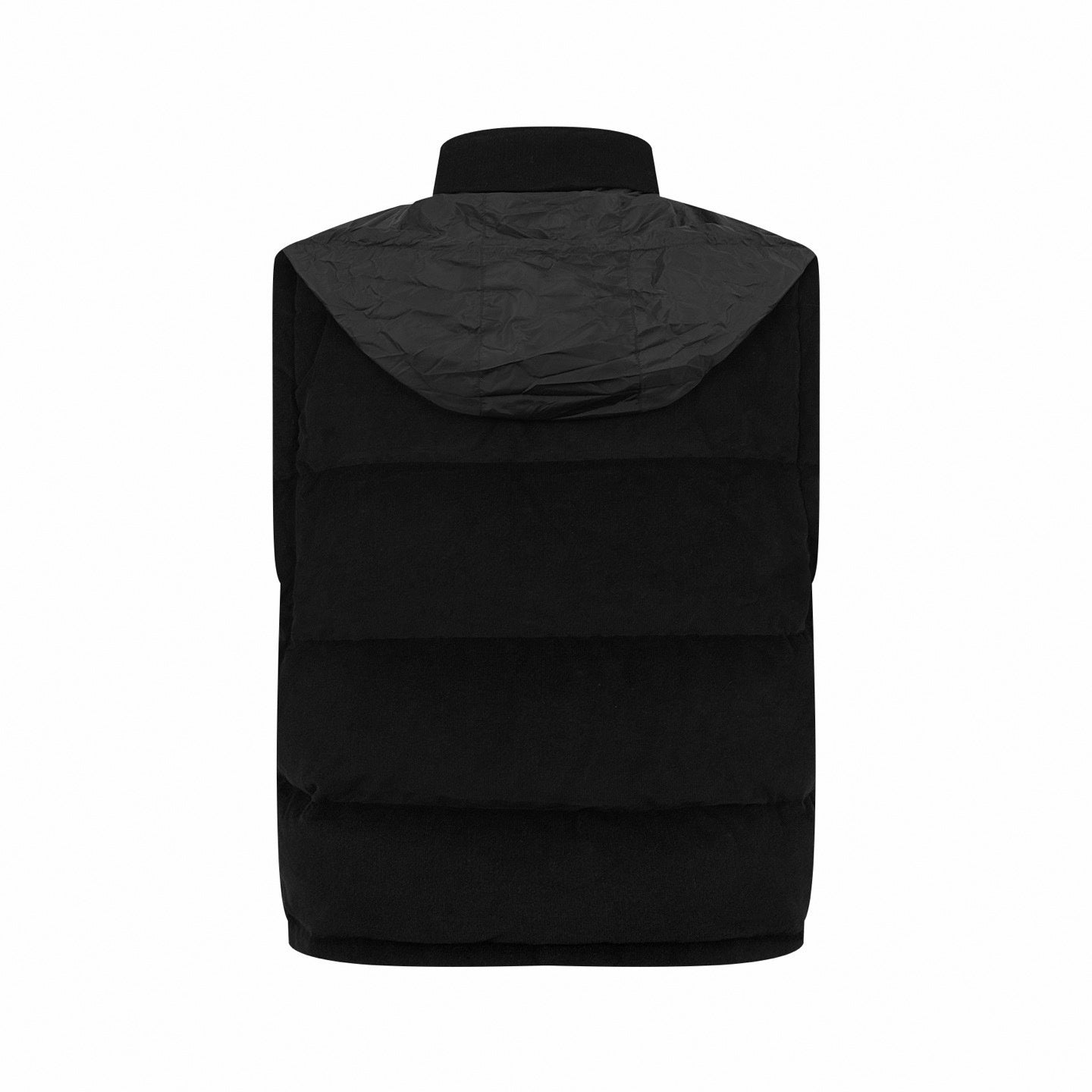 Convertible Corduroy Puffer Jacket | Black