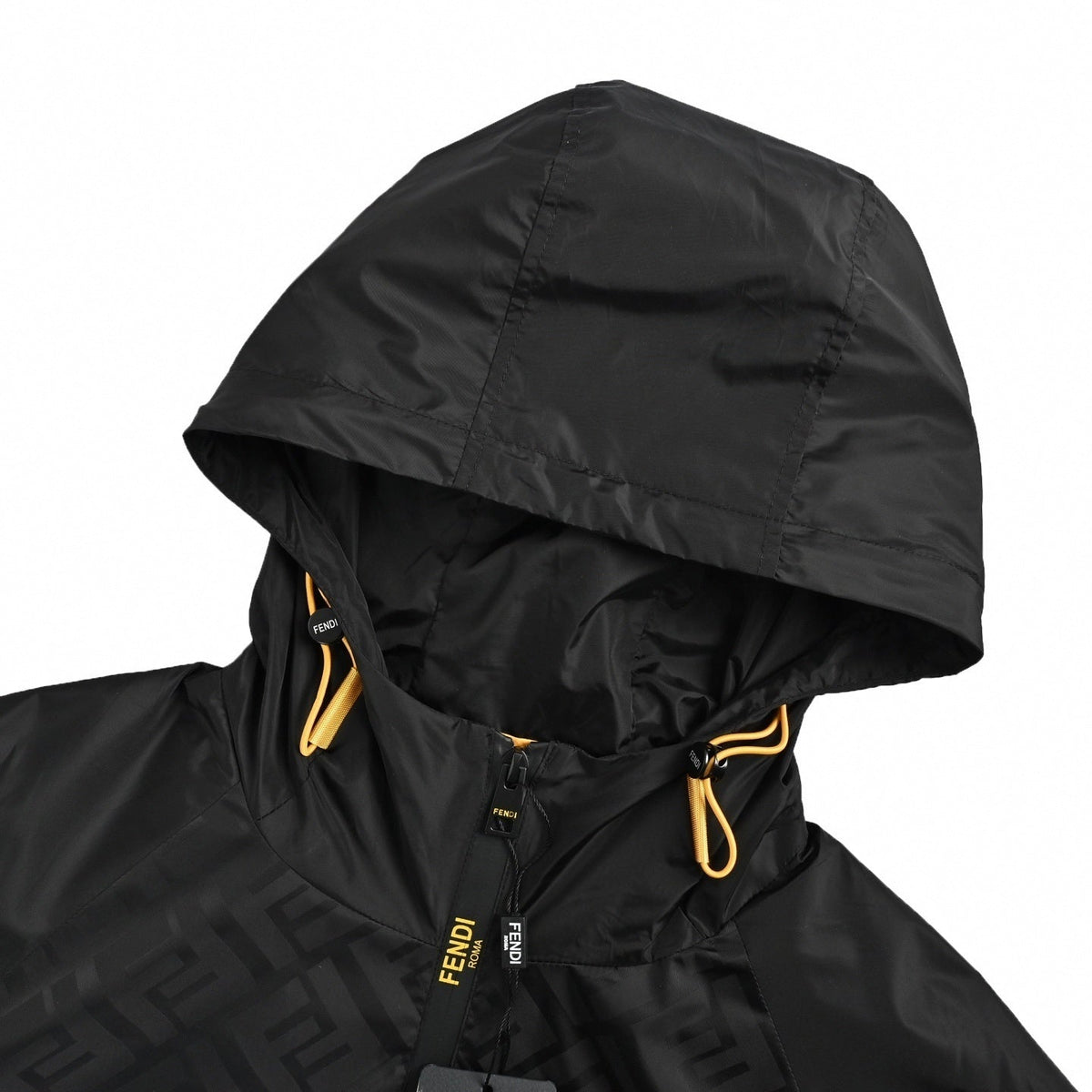 Monogram Windbreaker | Dark Brown & Black