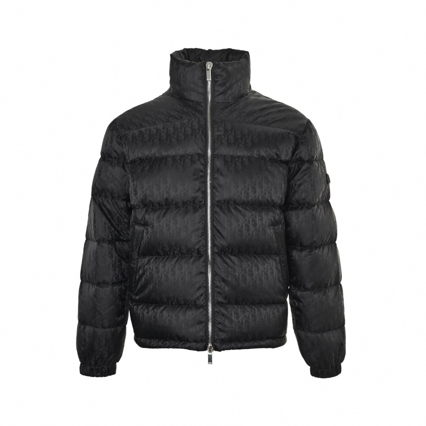 Oblique Tonal Jacquard Puffer