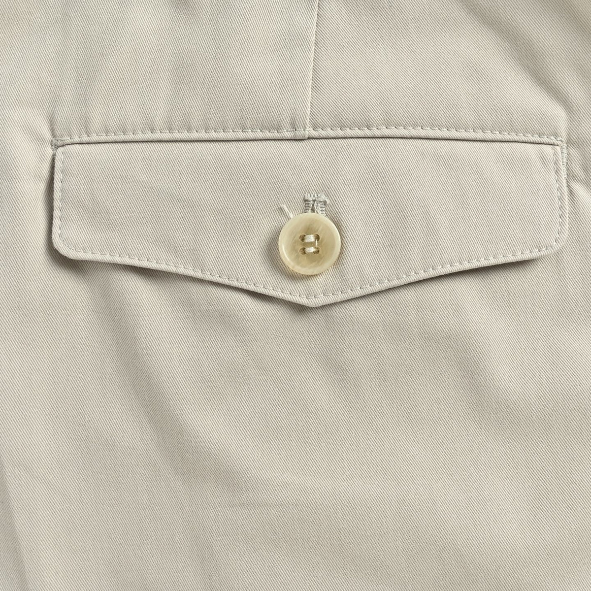 Pleated Cotton Bermuda Shorts | Beige