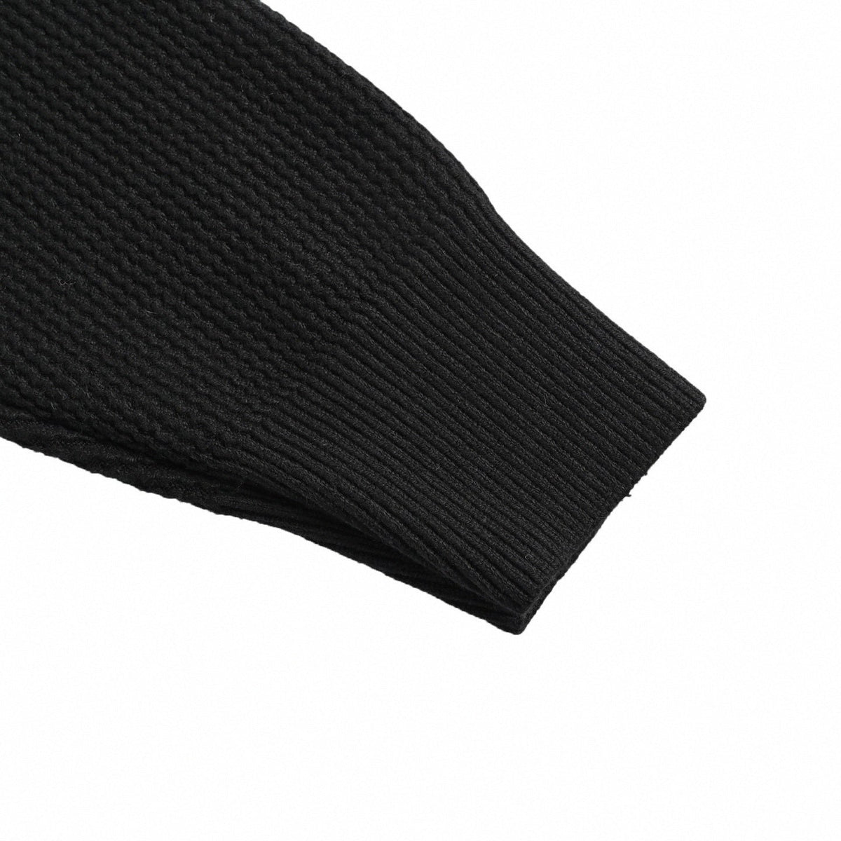 LV Appliqué Ribbed Knit Sweater | Black