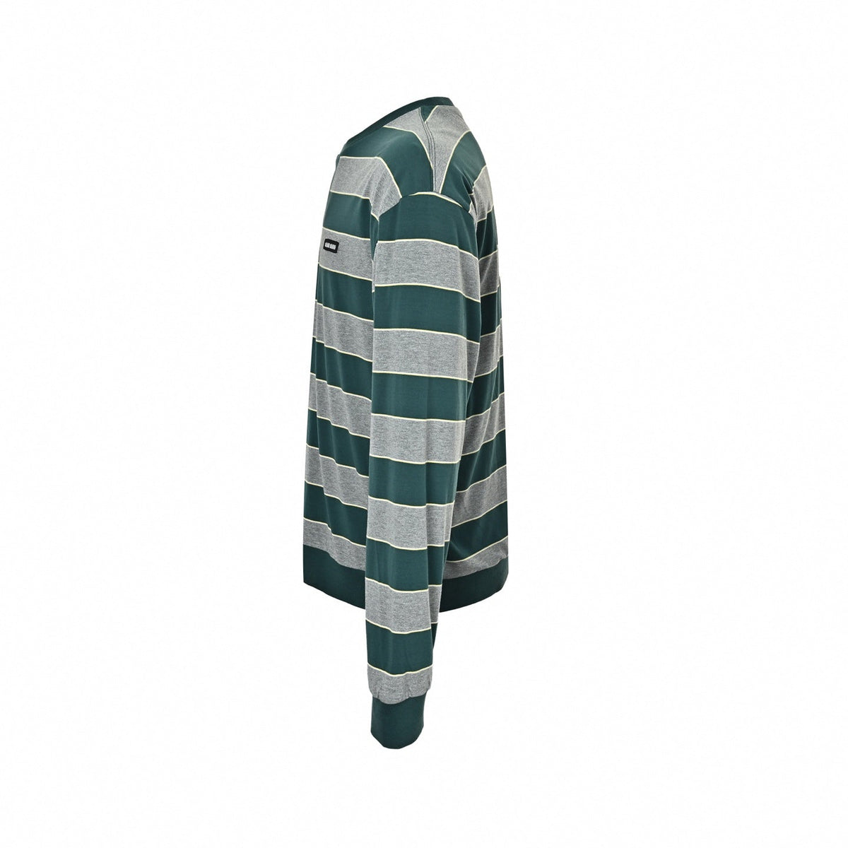 Striped Chest Logo Sweatshirt - Green/Grey