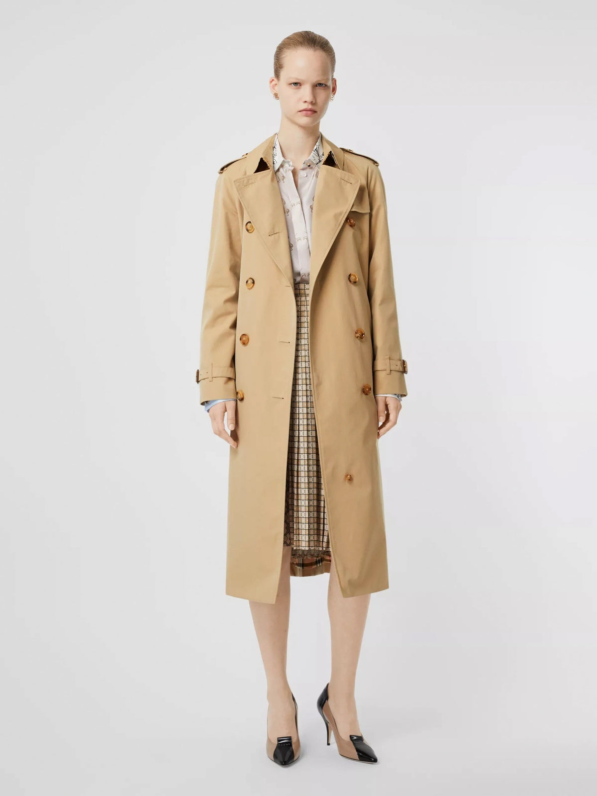 Heritage Double-Breasted Trench Coat - Beige