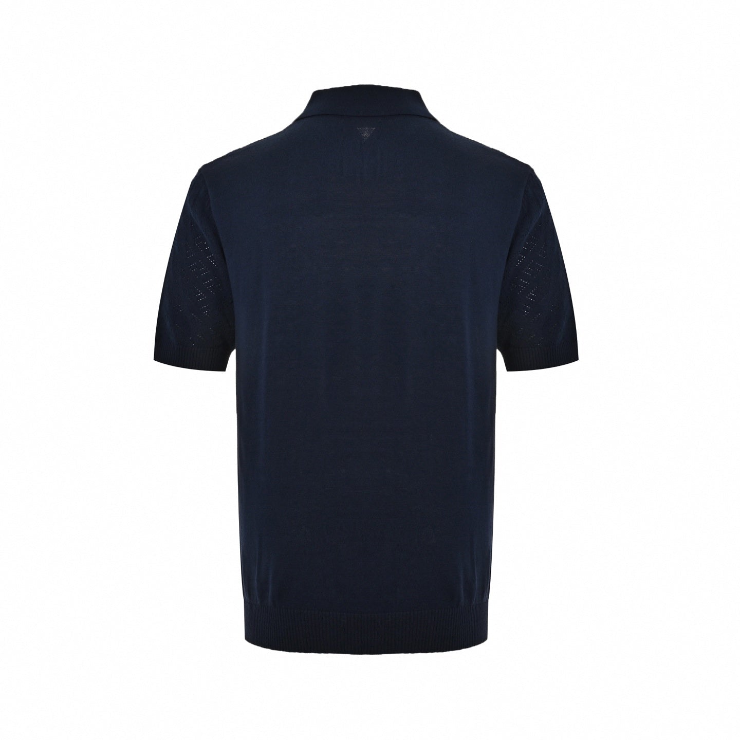 Pointelle FF Monogram Knit Polo | Navy