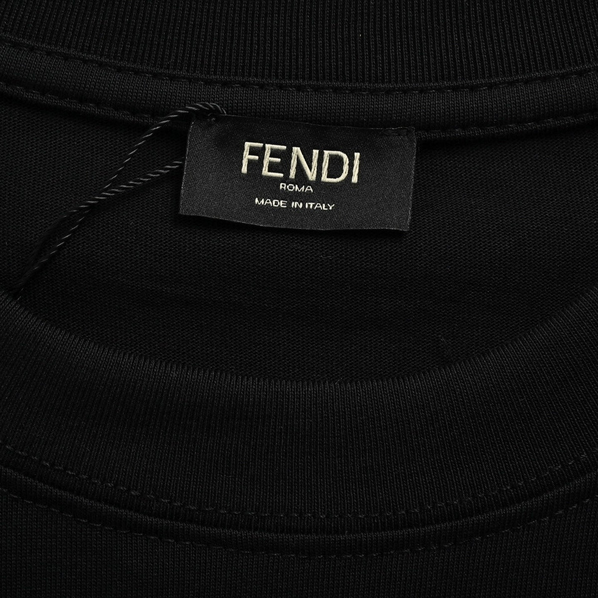 FF Monogram Zip Pocket Cotton T-Shirt