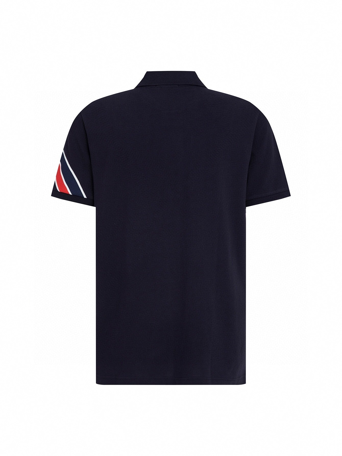Tri-Color Band Short-Sleeve Polo