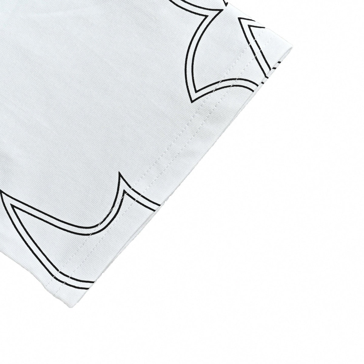 Oversized Monogram Line Art T-Shirt - White