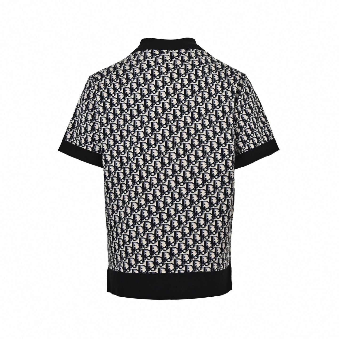 Oblique Jacquard Knit Polo