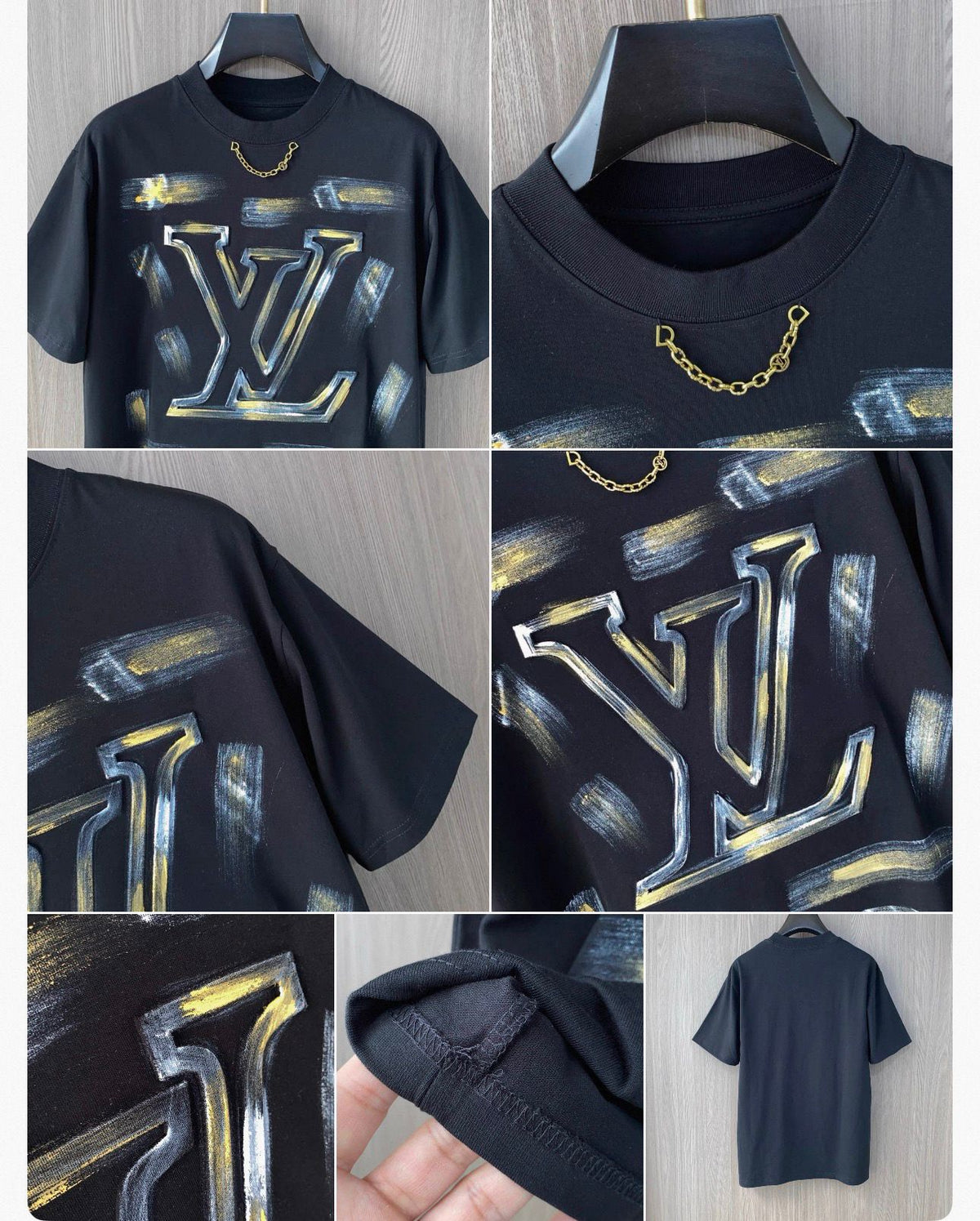 Painted 3D Logo T-Shirt with Chain