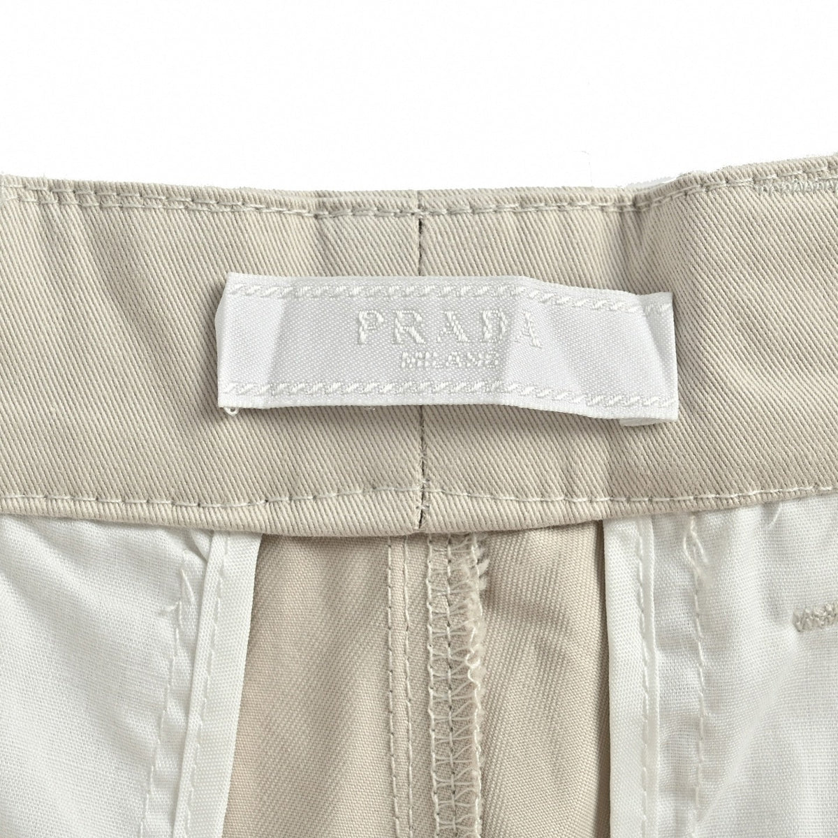 Pleated Cotton Bermuda Shorts | Beige