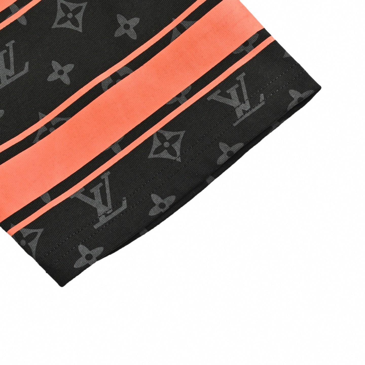 Monogram Athletic Jersey T-Shirt - Black/Orange