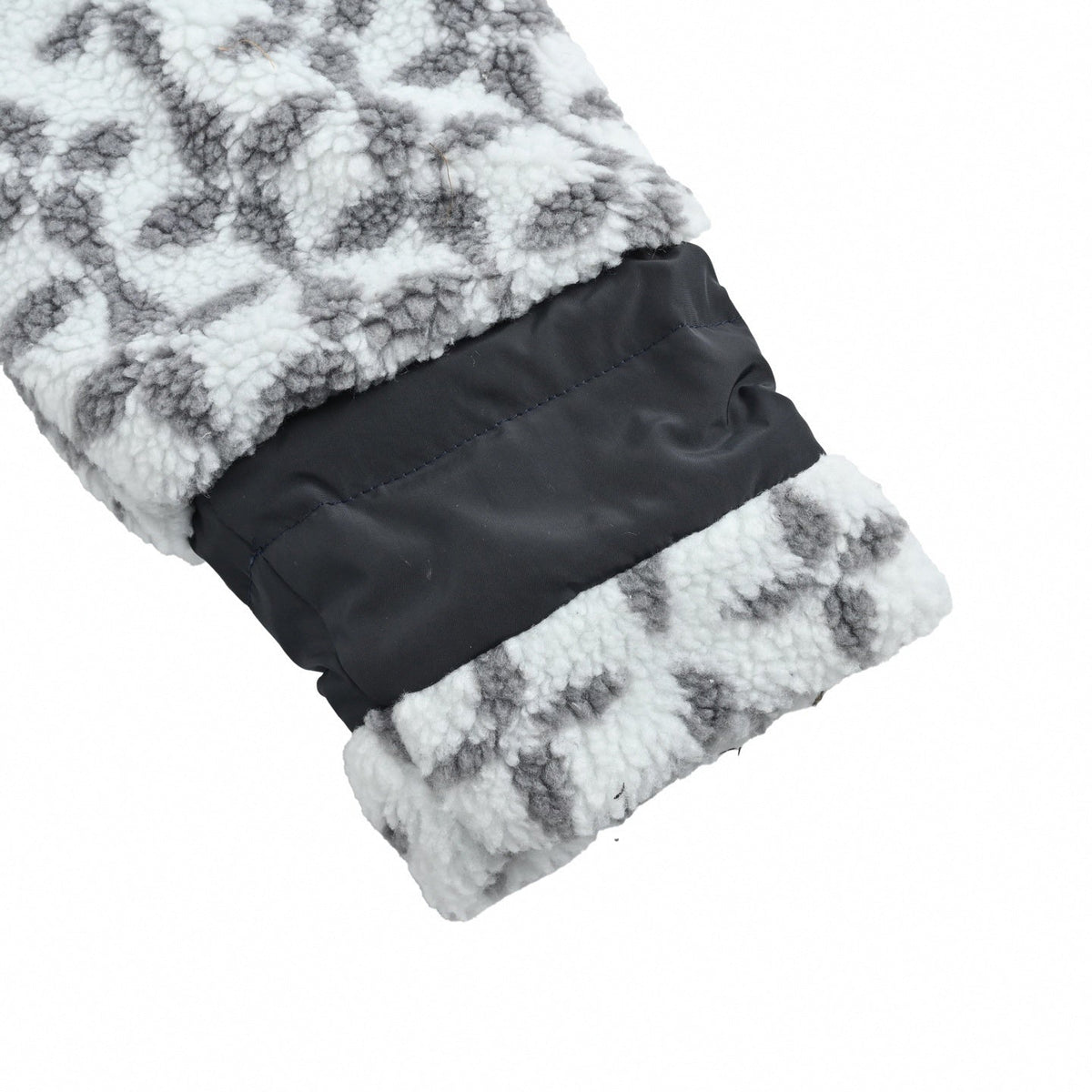 Monogram Jacquard Fleece Jacket | White & Grey