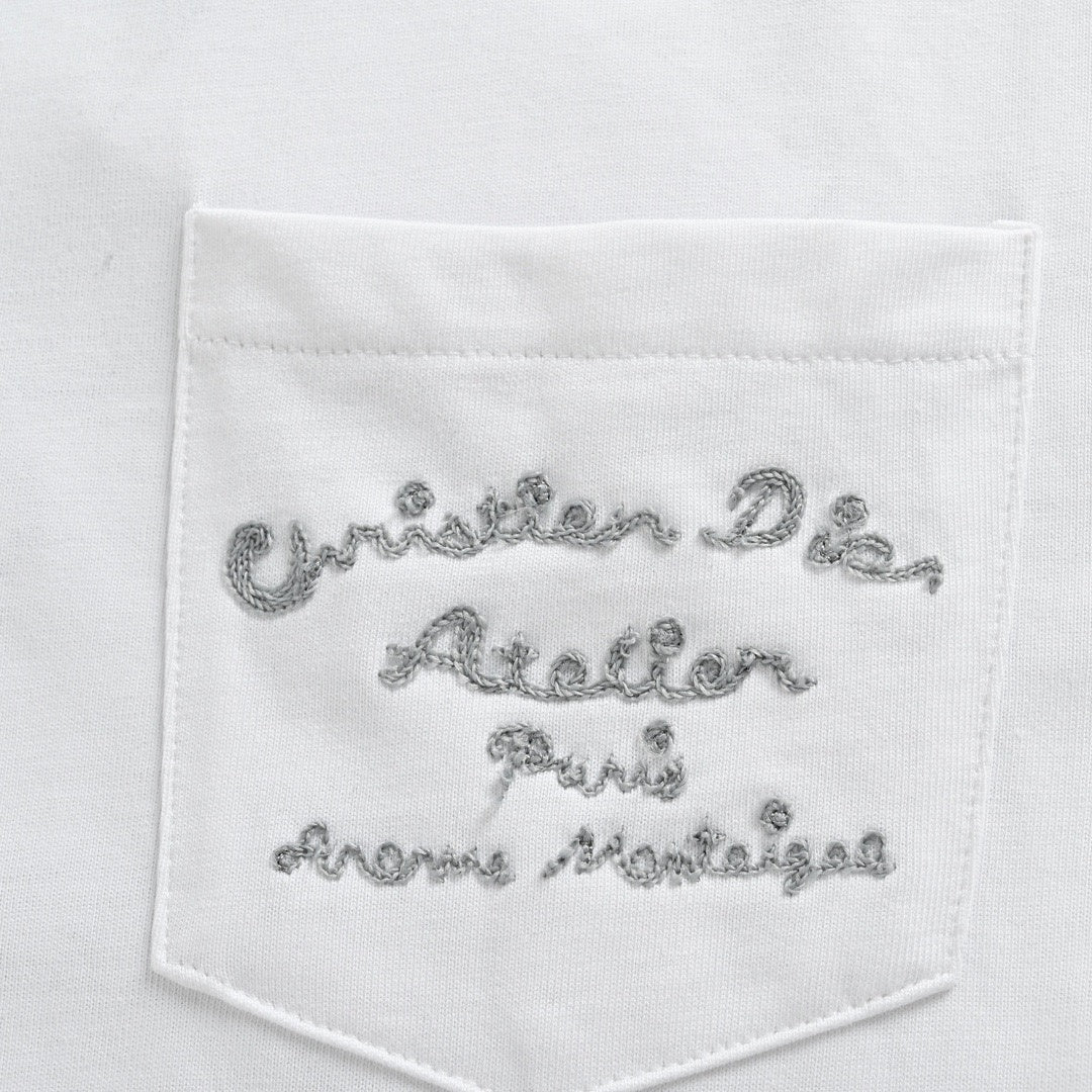 "Christian Dior Atelier" Pocket T-Shirt - White