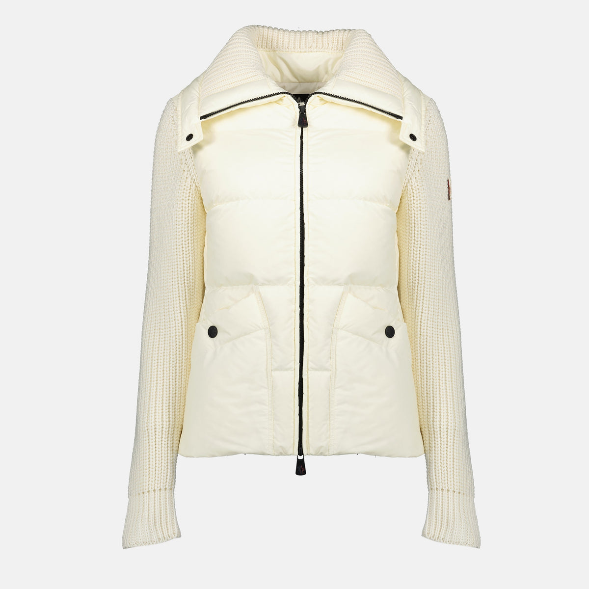 White Wool Zip Cardigan