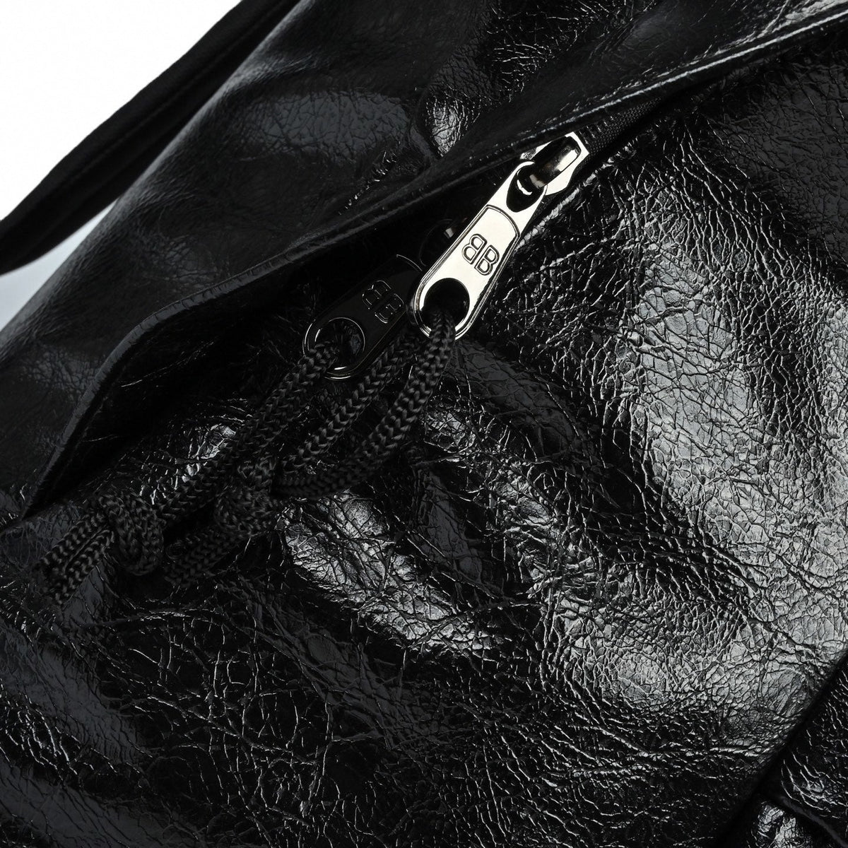 Balenciaga x Automobili Lamborghini Crinkled Leather Backpack | Black