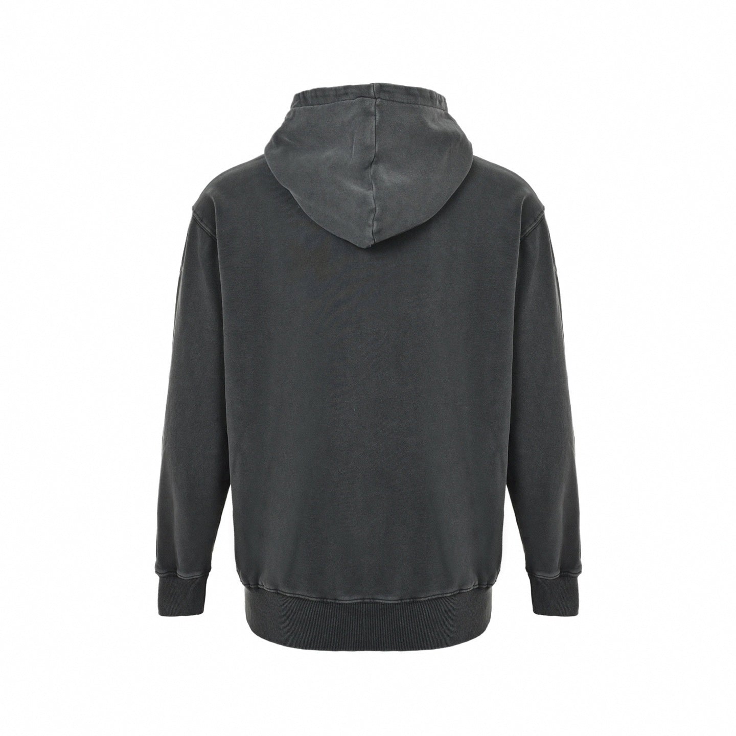 Distressed Logo Hoodie - Washed Grey