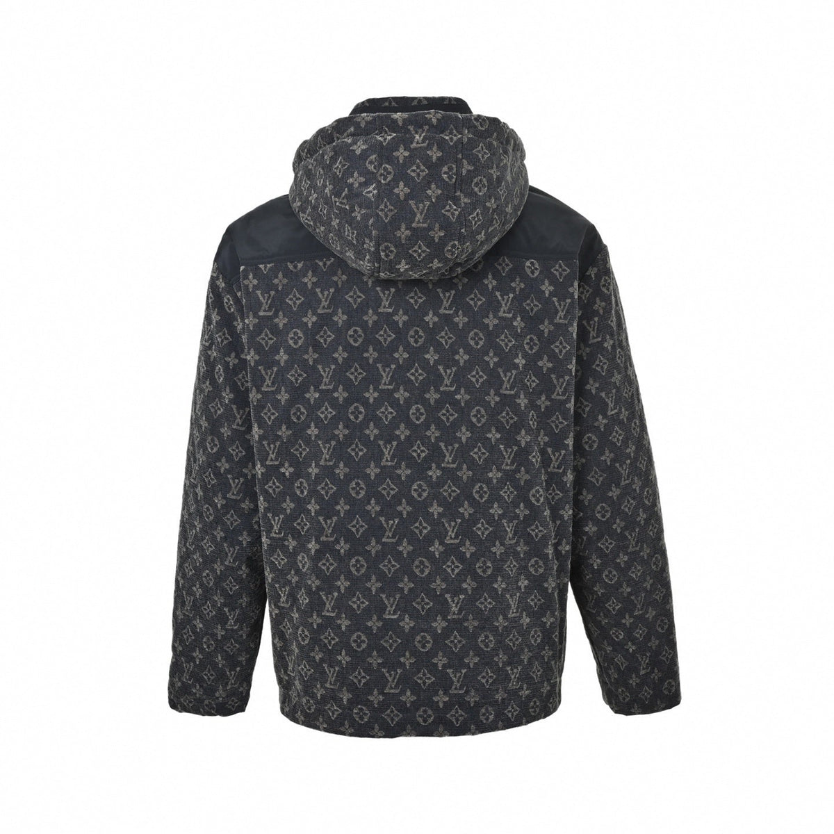 Monogram Tapestry Jacquard Hooded Jacket | Dark Grey