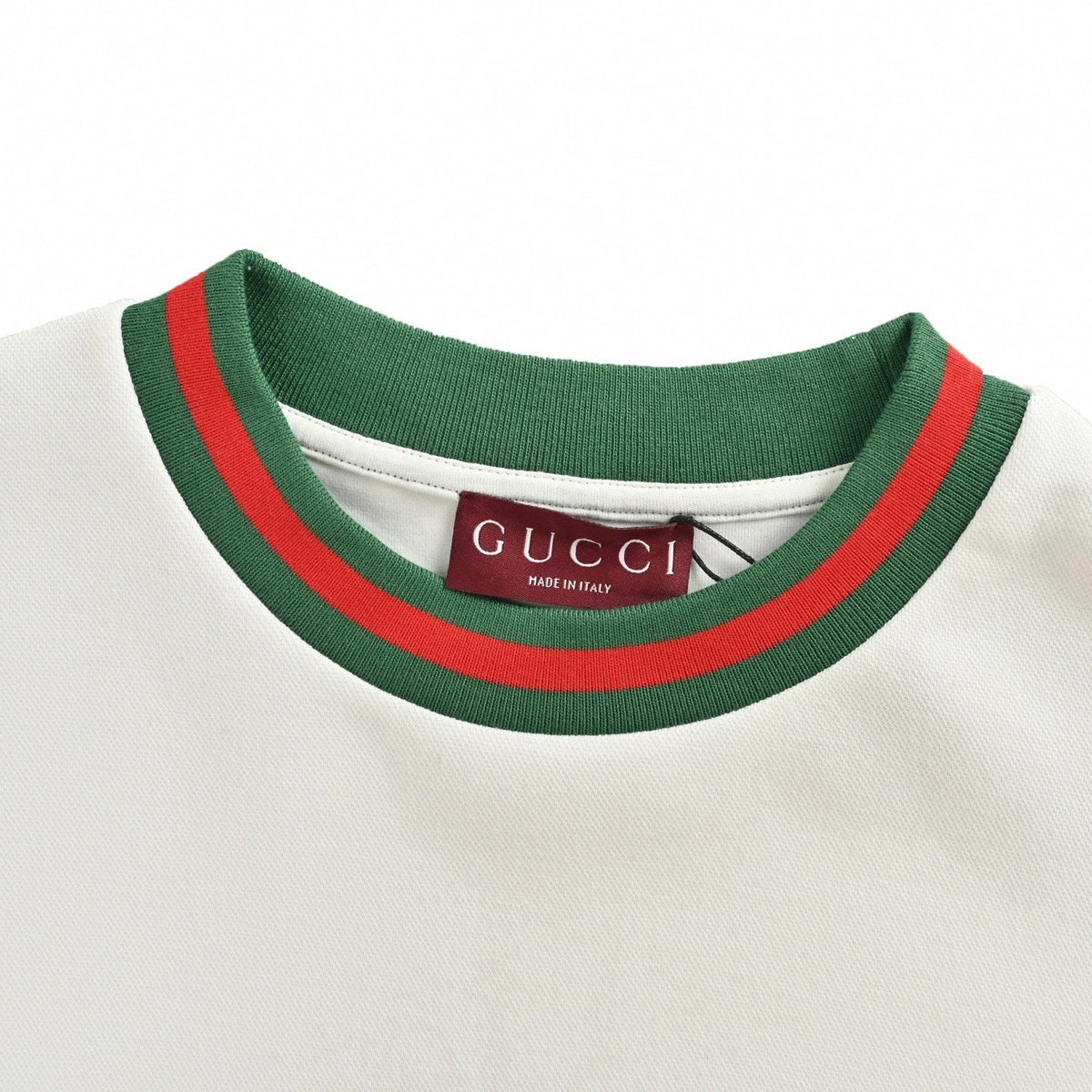 Embroidered Logo Web Trim Sweatshirt | White