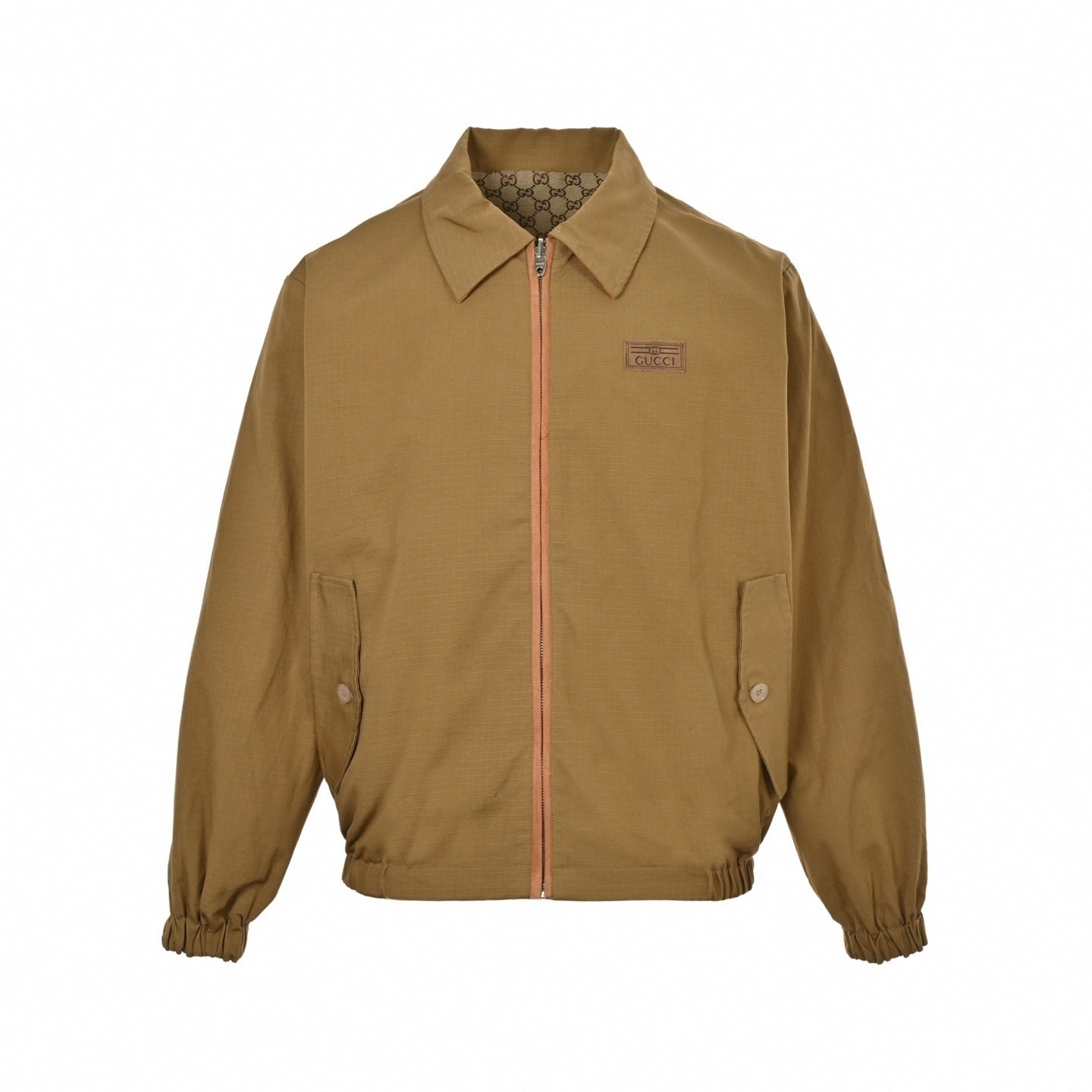 Reversible GG Monogram Cotton-Blend Blouson | Camel & Beige