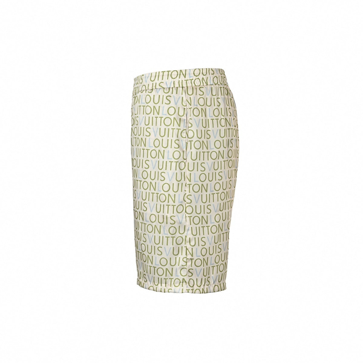 Typographic Print Shorts | Cream & Green