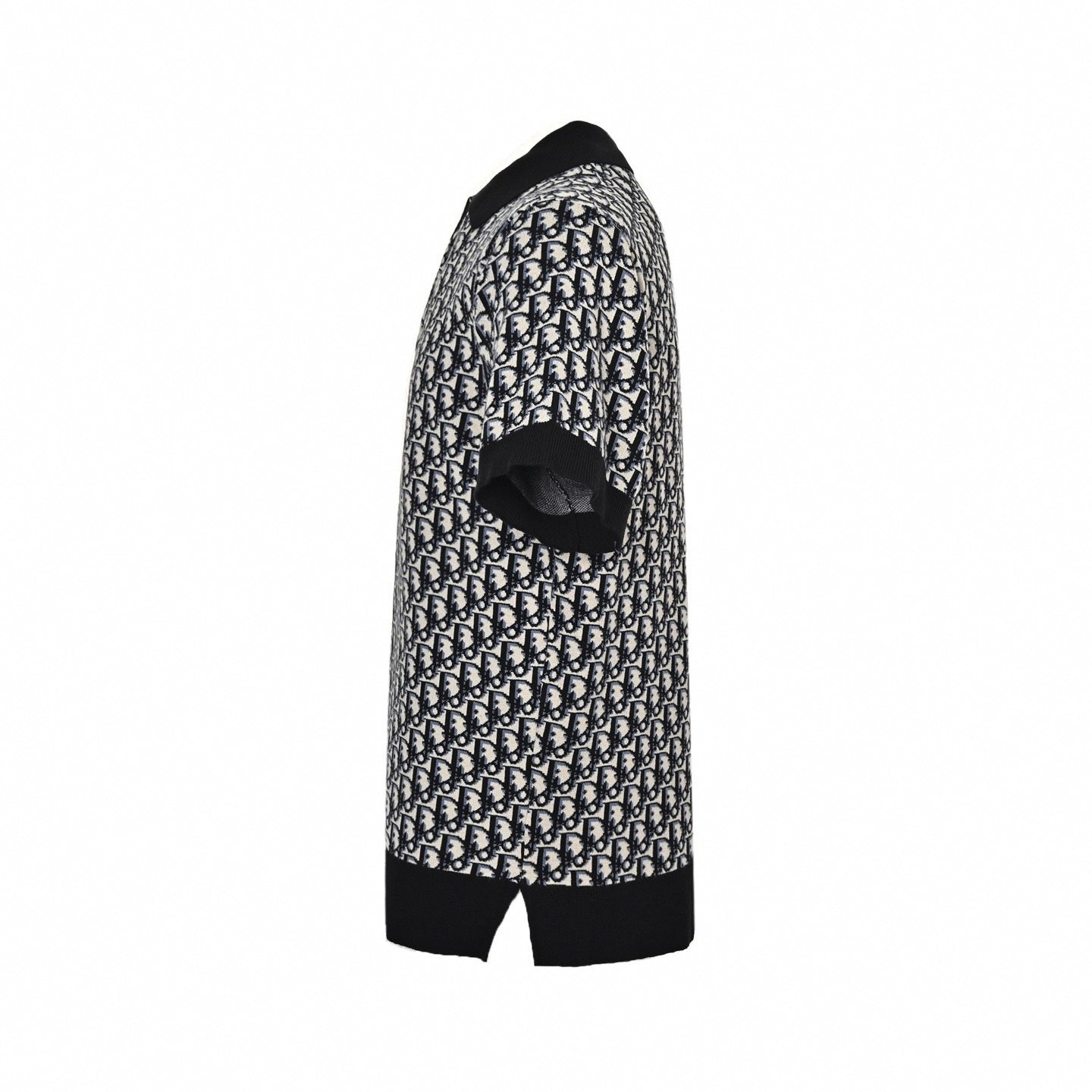 Oblique Jacquard Knit Polo