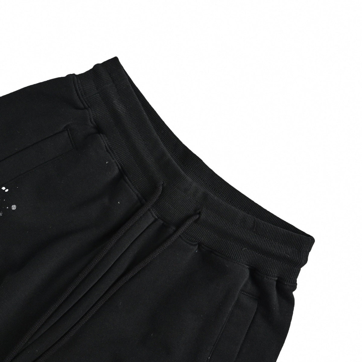 Monogram Paint Splatter Shorts - Black