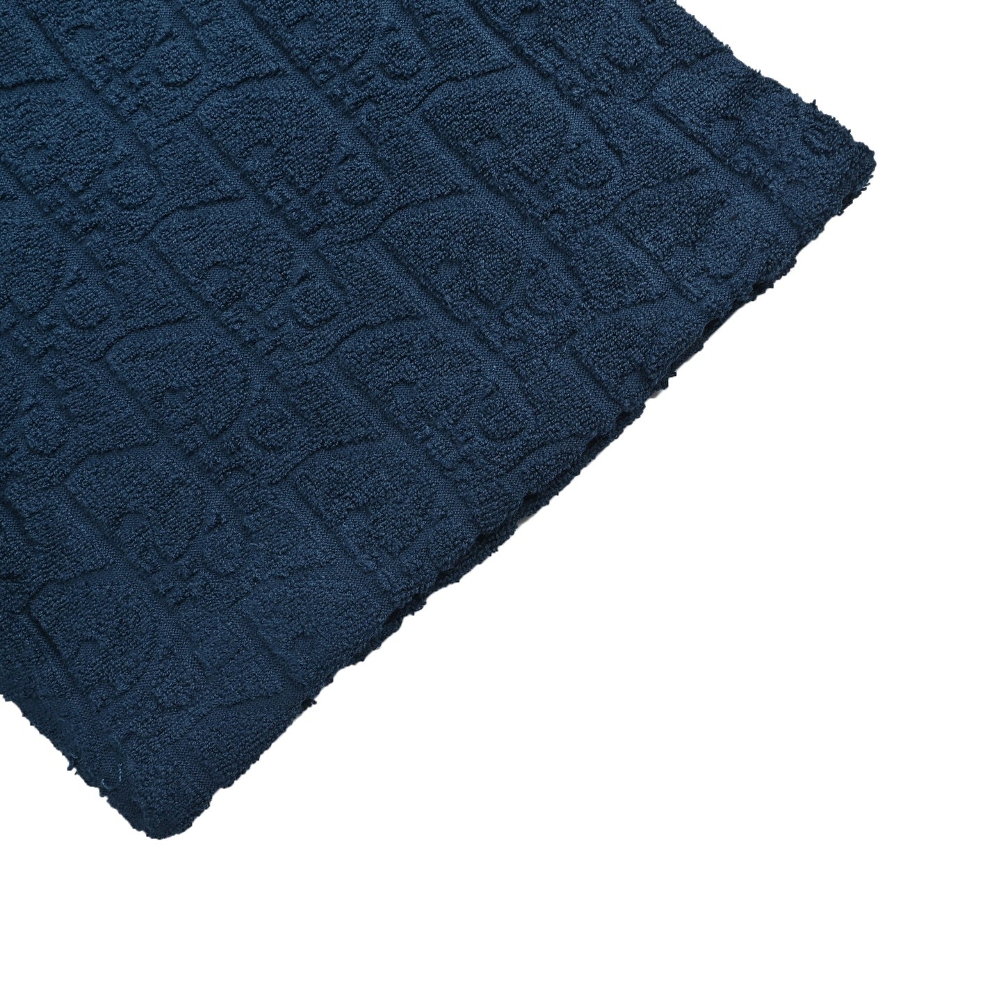 Oblique Jacquard Terry T-Shirt | Navy Blue