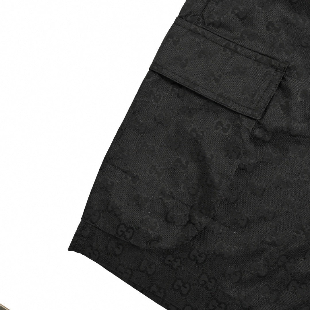 GG Monogram Nylon Cargo Shorts