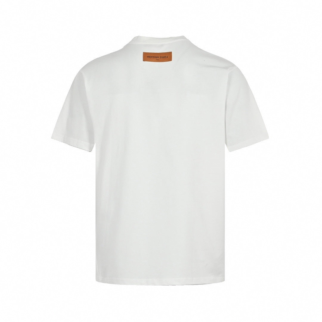 Monogram Pocket Chain T-Shirt | White