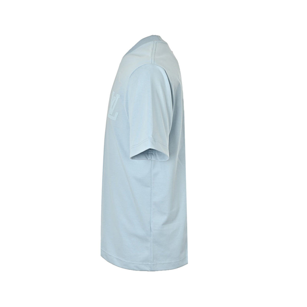 Textured LV Logo T-Shirt | Light Blue