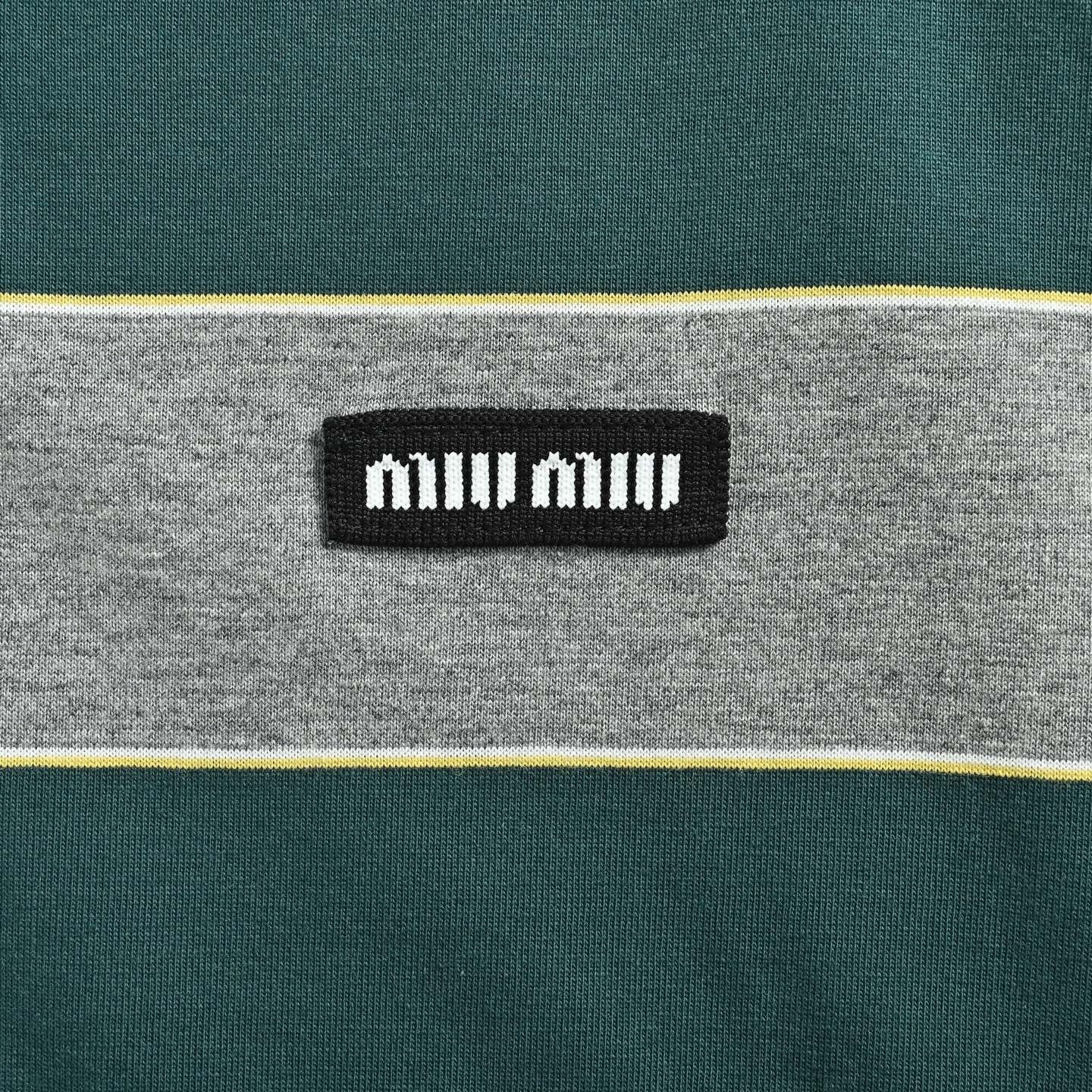 Striped Chest Logo Sweatshirt - Green/Grey