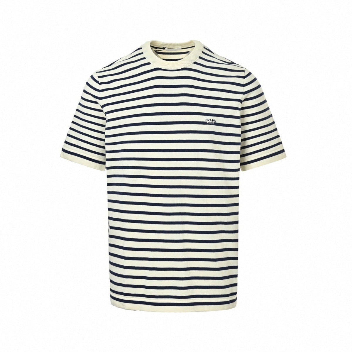 Striped Knit T-Shirt | Cream & Navy