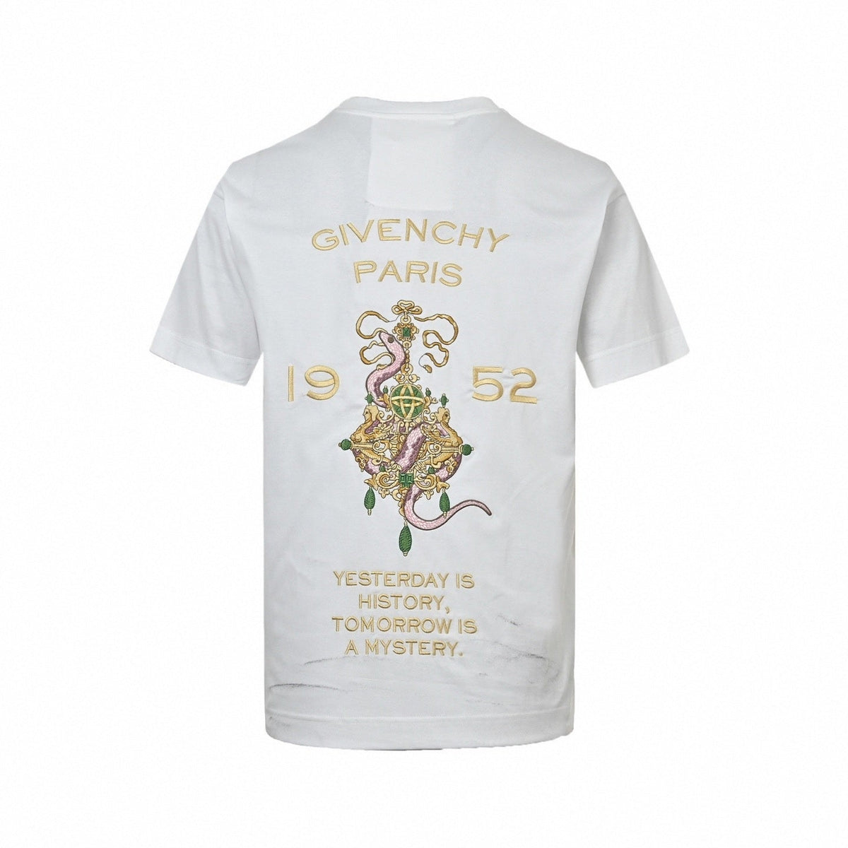 Serpent Crest & Quote T-Shirt - White
