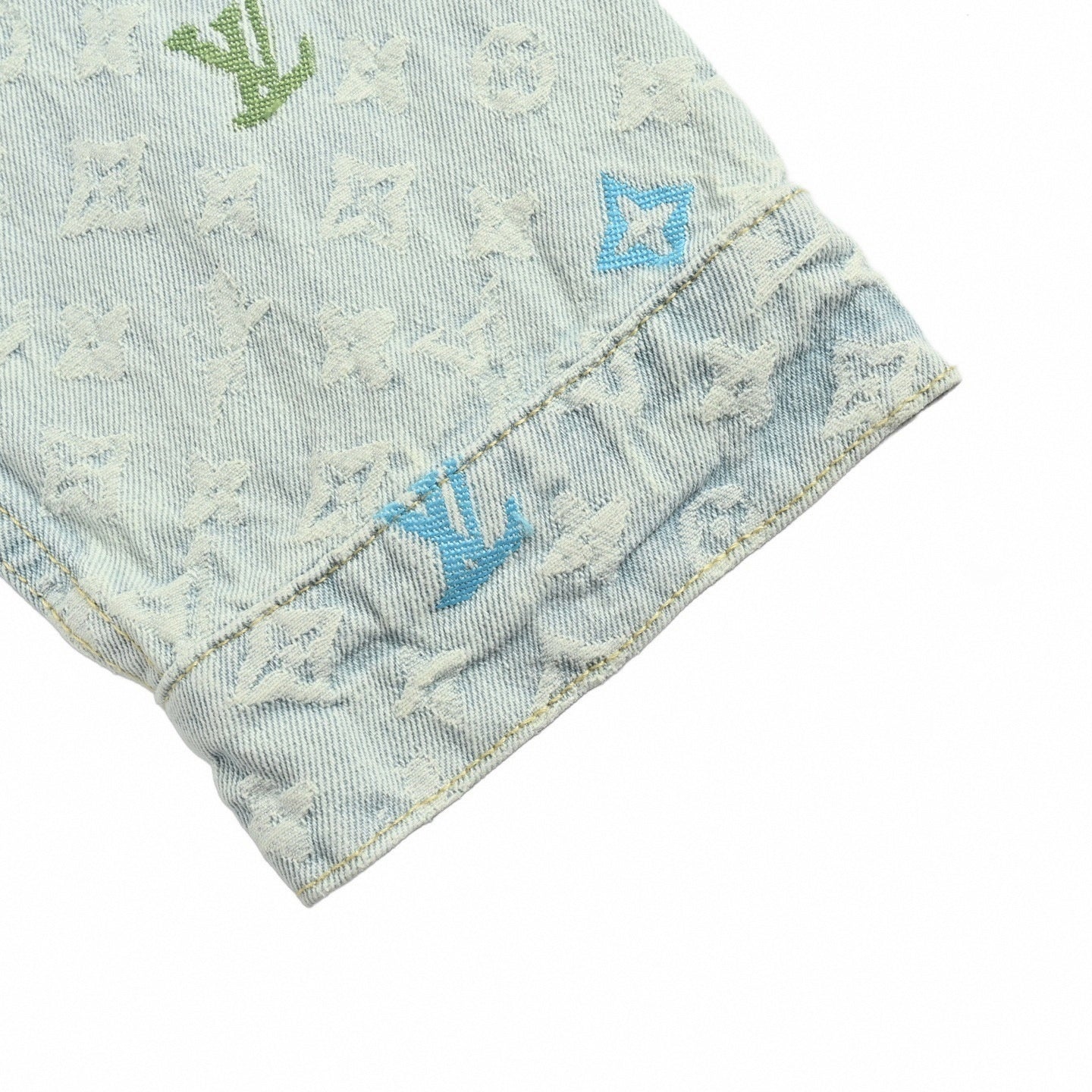 Pastel Monogram Denim Jacket | Light Blue
