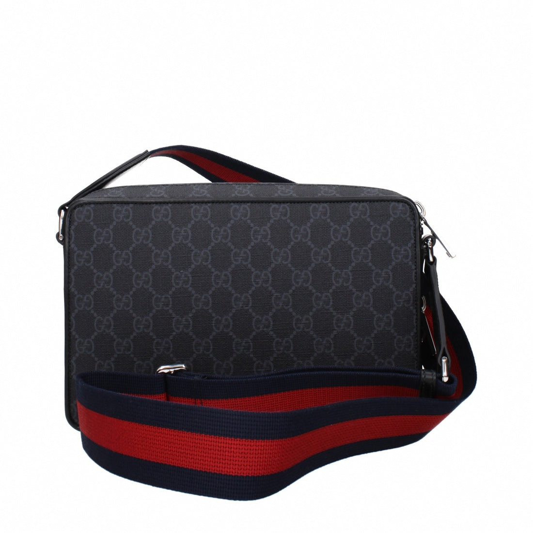 GG Supreme Web Messenger Bag | Black & Grey