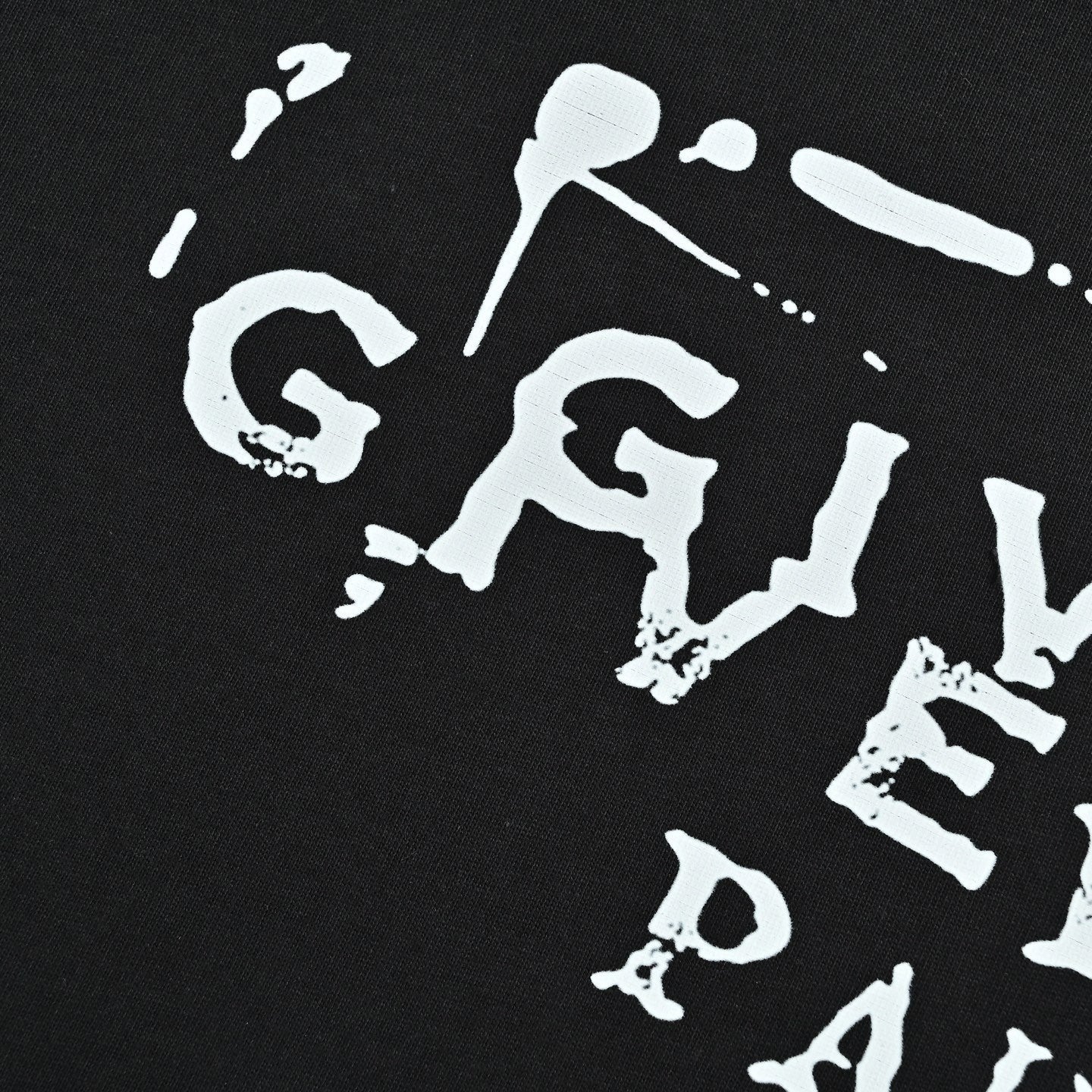 Distressed Offset Logo T-Shirt | Black
