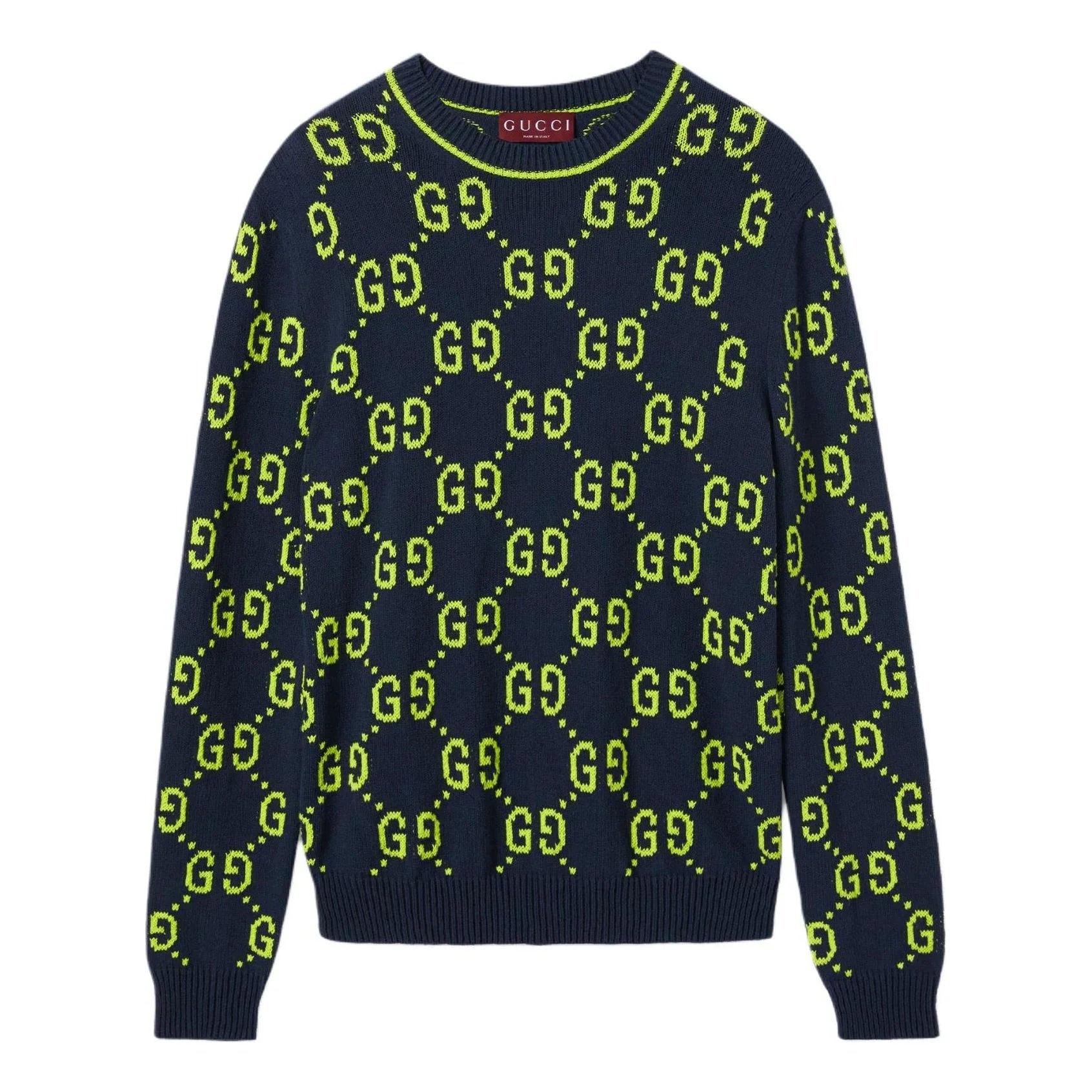 GG Jacquard Knit Crewneck Sweater