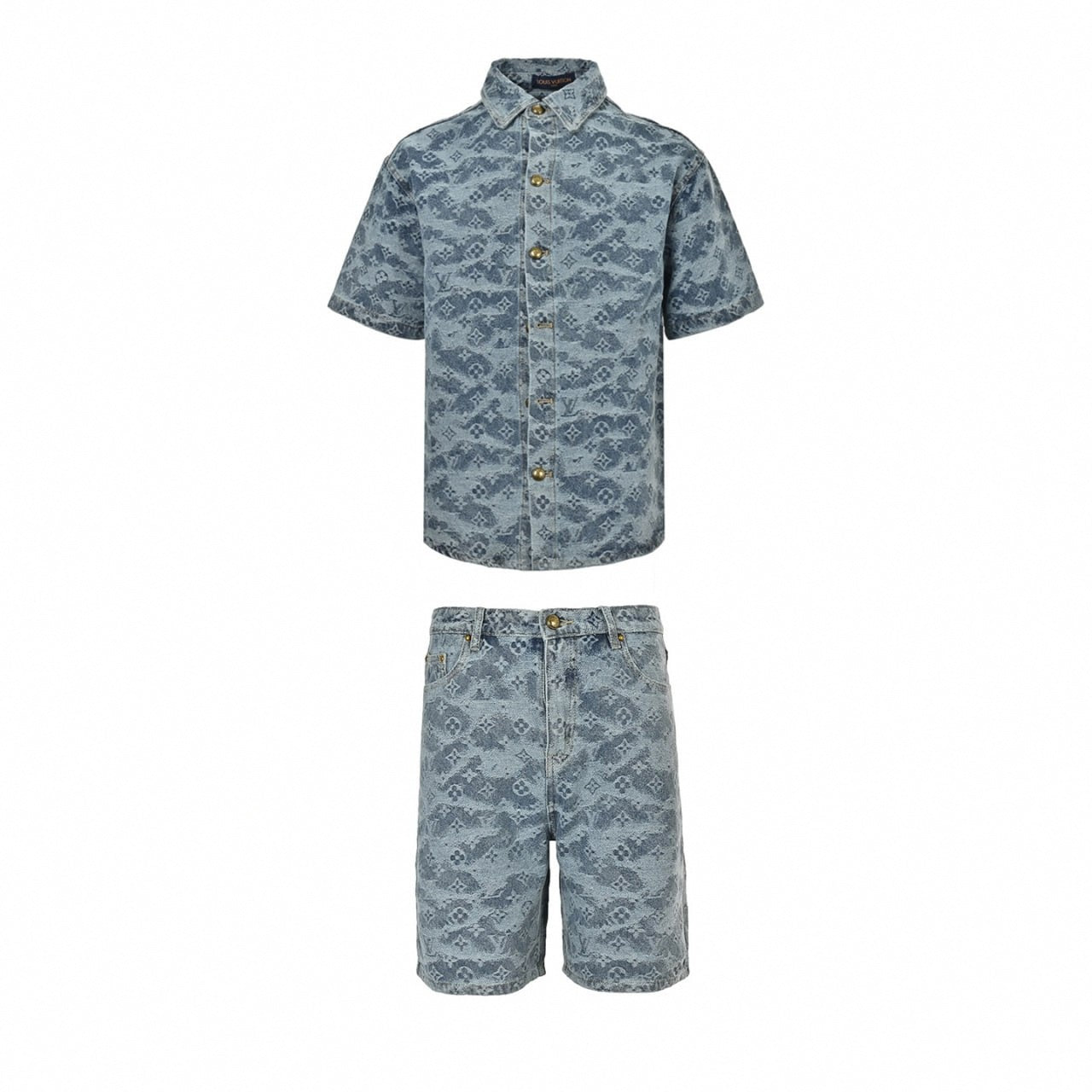 Monogram Denim Ensemble | Indigo Washed